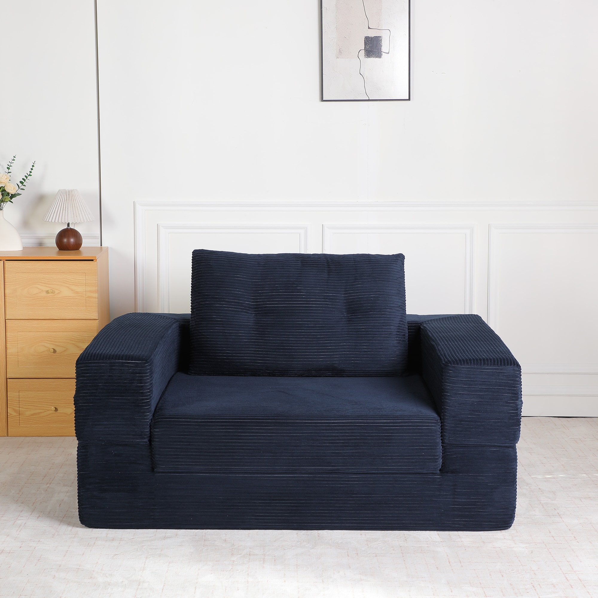Orthopaedic Compression Sofa Bed For Adults And Pets Dark Blue_voghion.com